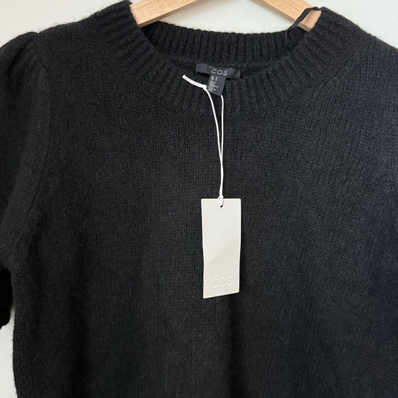 COS Classic Black Alpaca Wool Blend Top - Picture 3 of 6